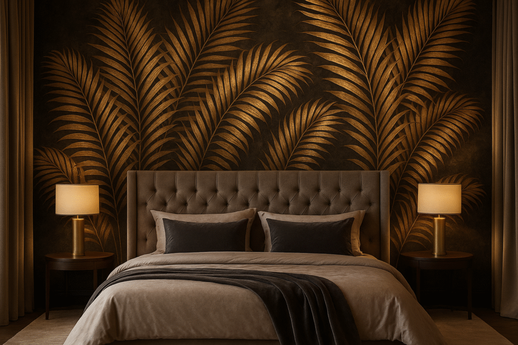 Slaapkamer behang luxe