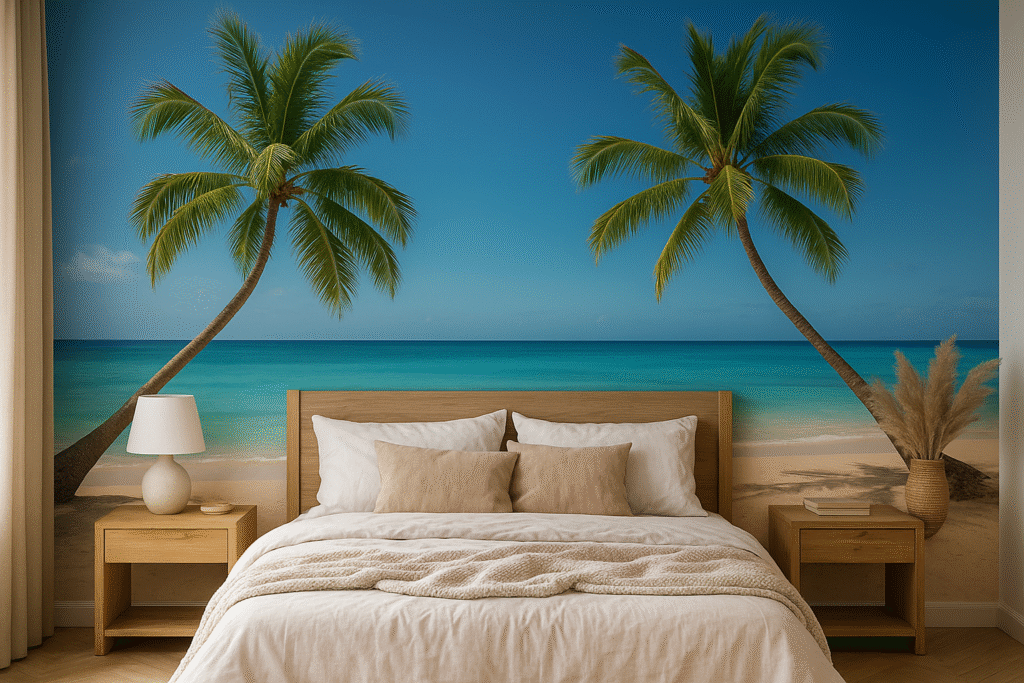 Strand behang slaapkamer