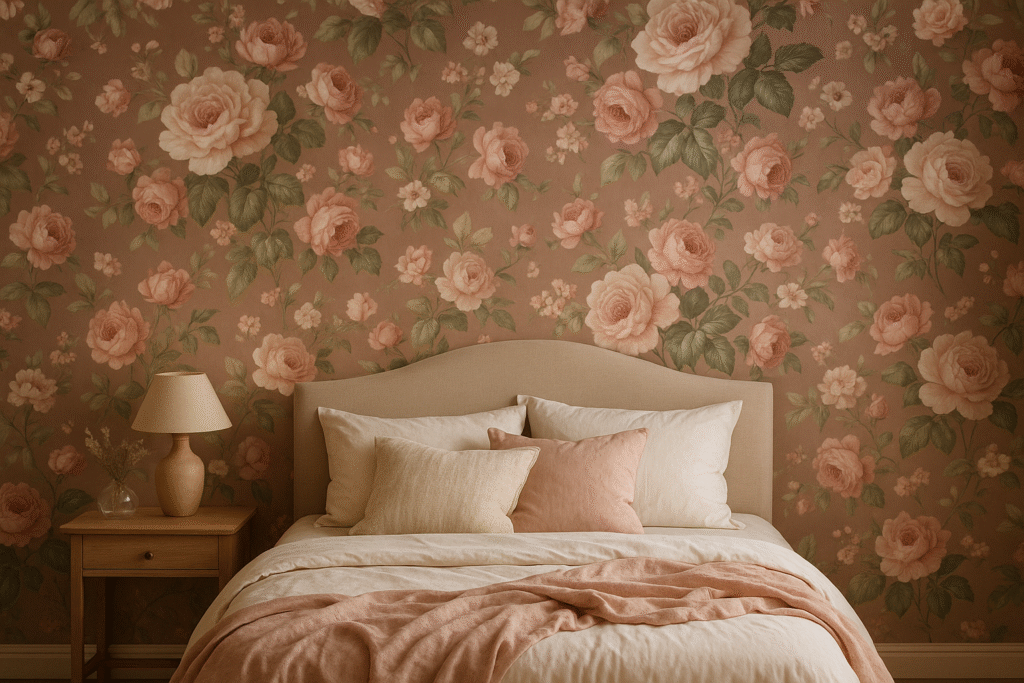 Romantisch behang slaapkamer