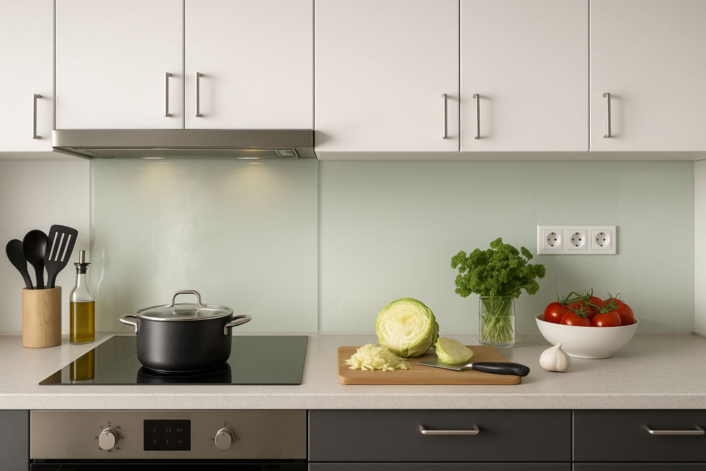 Glazen achterwand keuken Ikea