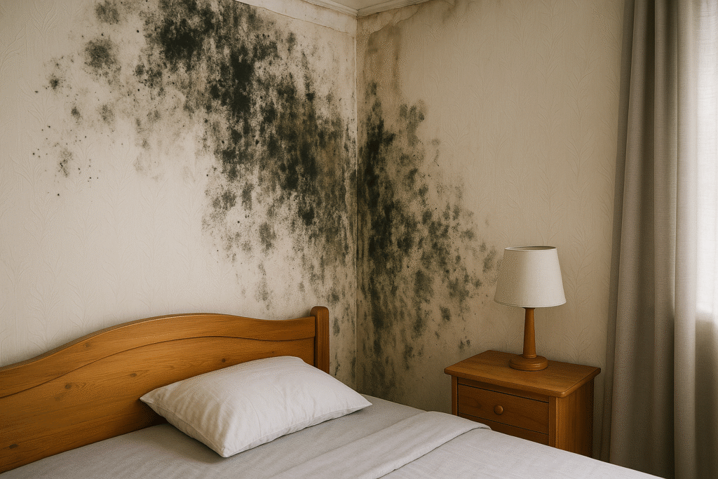 Schimmel behang slaapkamer