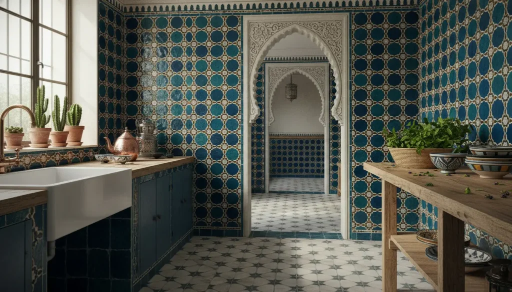 Keuken met marokkaanse tegels