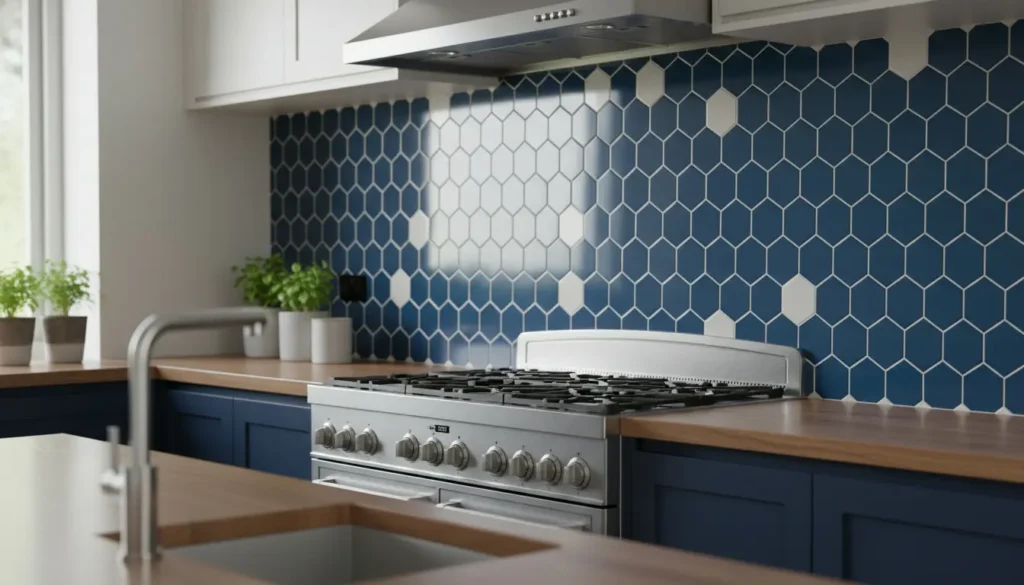 Hexagon tegels keuken