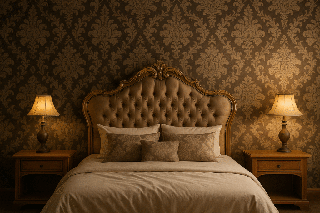 Barok behang slaapkamer