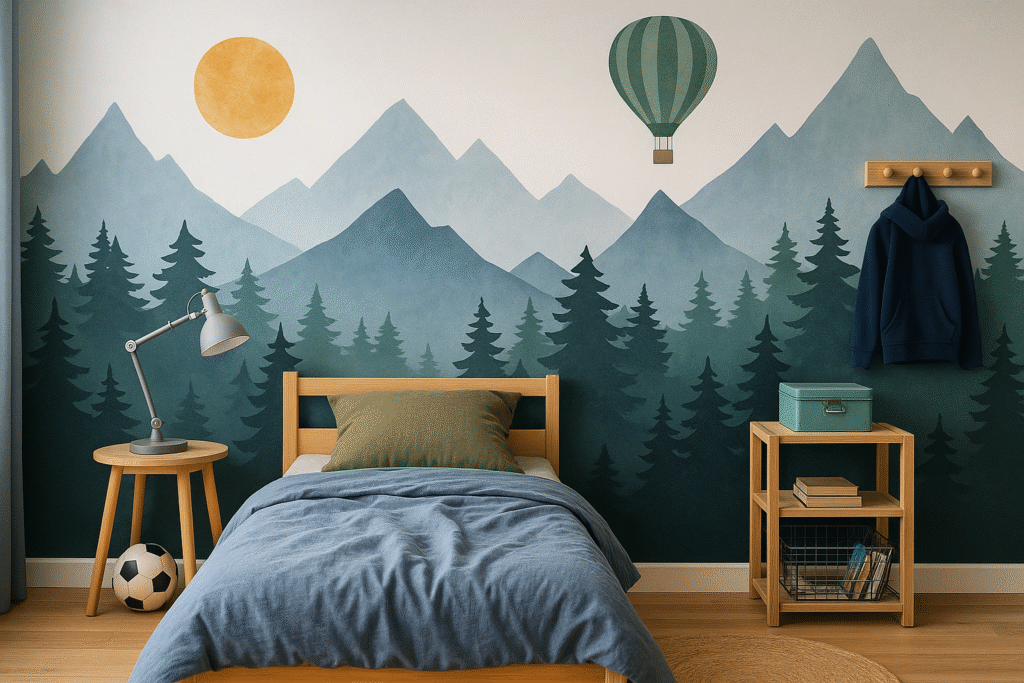 Behang slaapkamer jongen