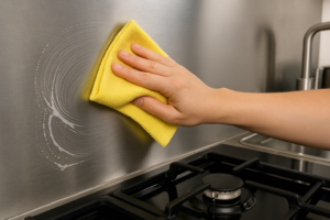 Rvs achterwand keuken schoonmaken