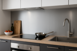 Achterwand keuken aluminium