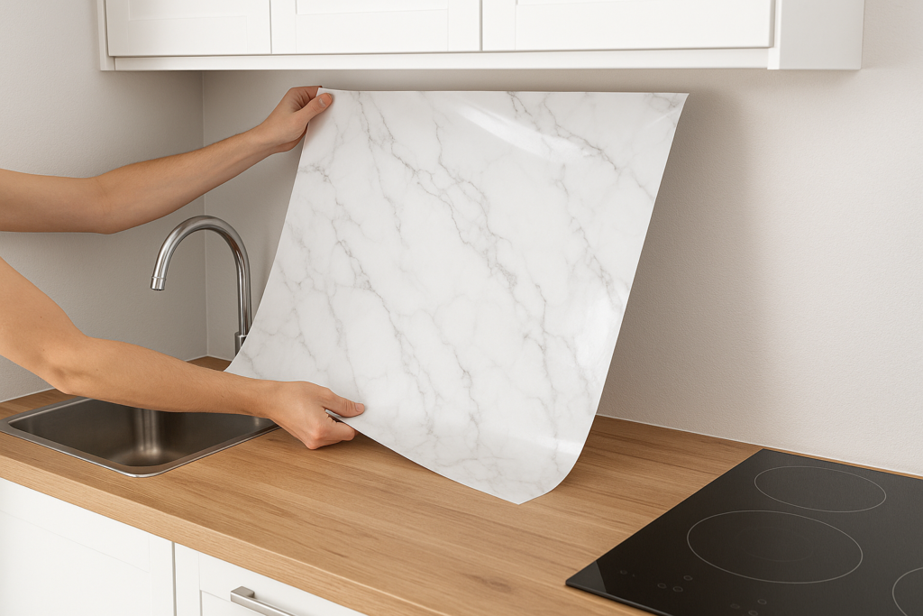 Achterwand keuken beplakken