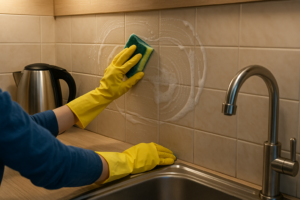 Achterwand keuken schoonmaken