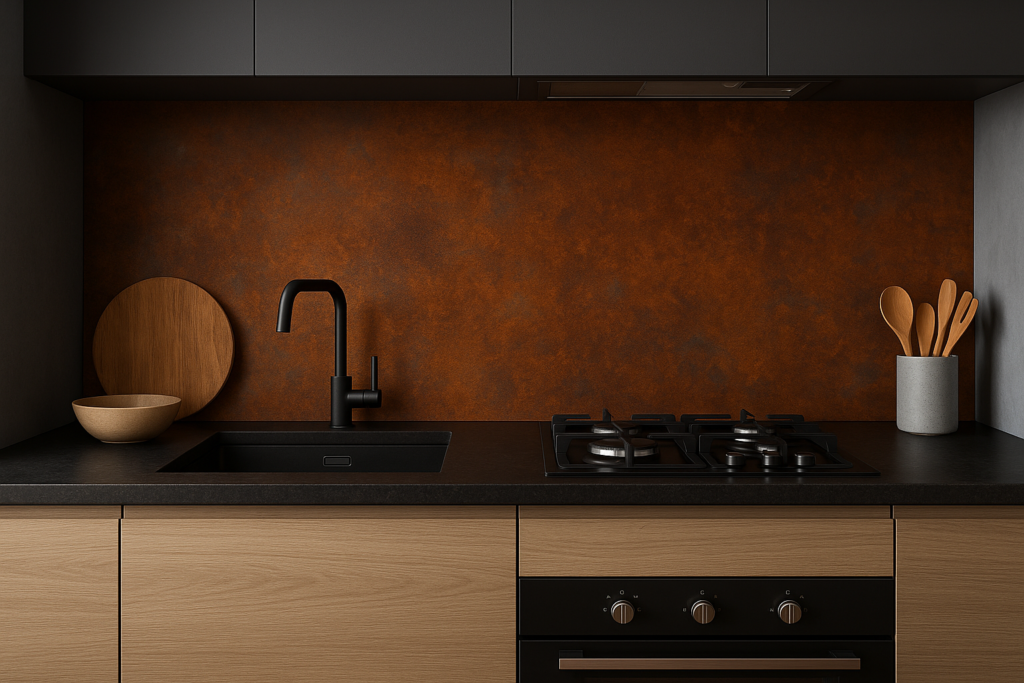 Cortenstaal keuken achterwand