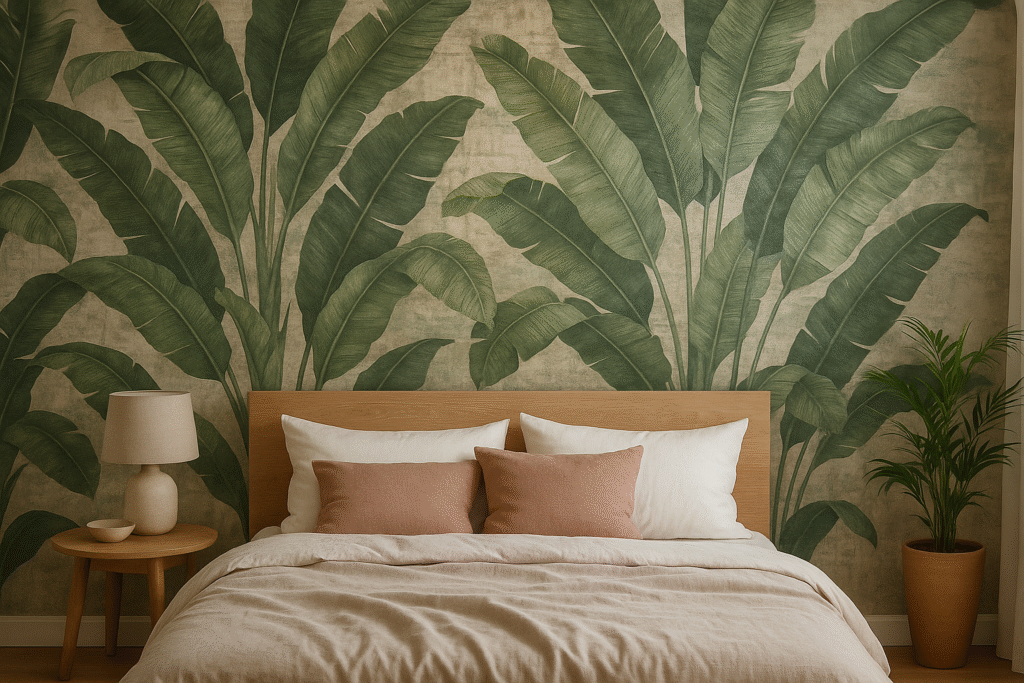 Accentmuur behang slaapkamer