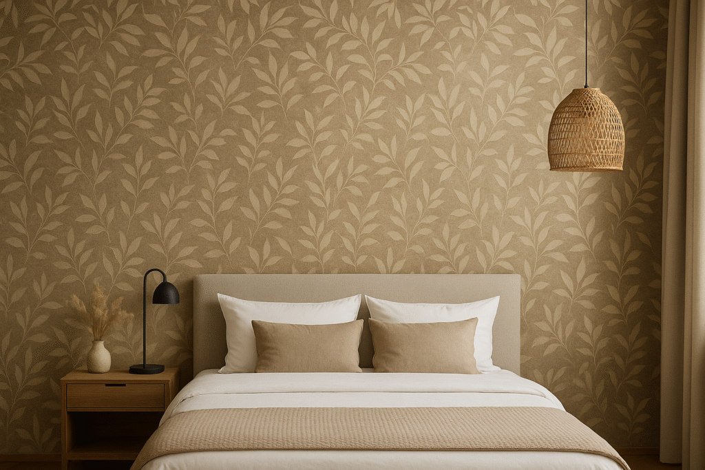 Slaapkamer Action behang