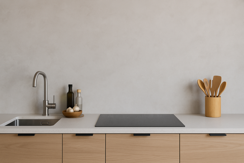 Achterwand keuken zonder bovenkastjes