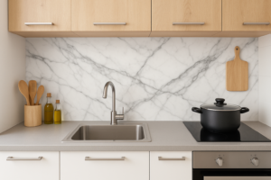 Zelfklevende achterwand keuken