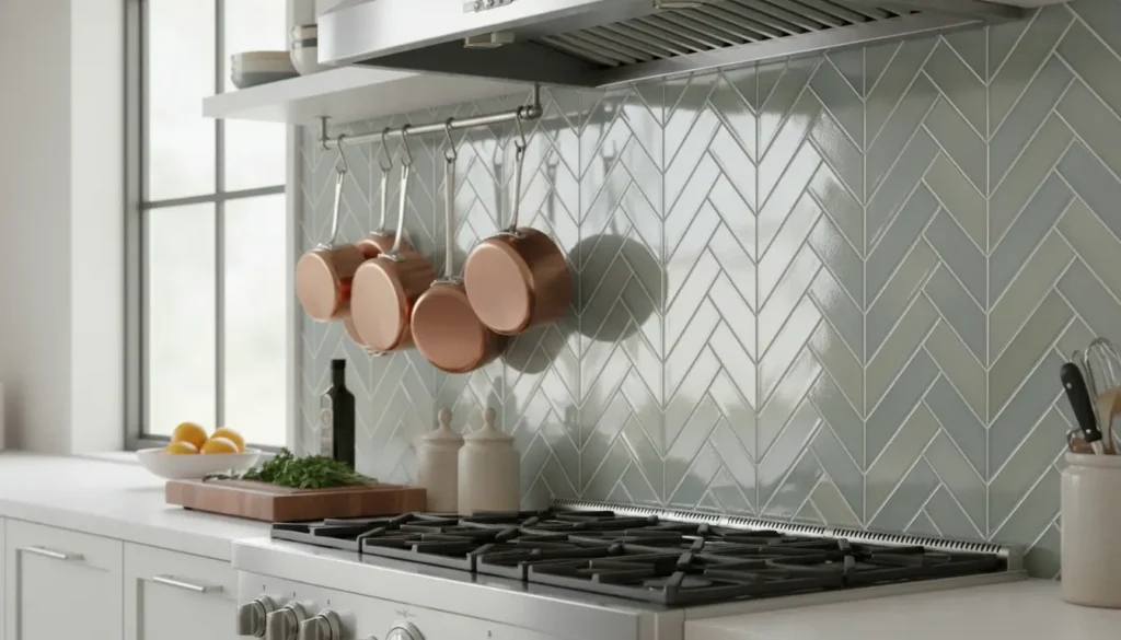 Geglazuurde tegels keuken