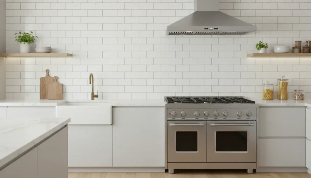 Witte tegels keuken achterwand