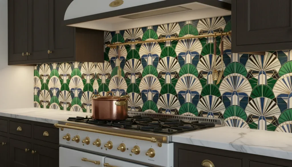 Art deco tegels keuken