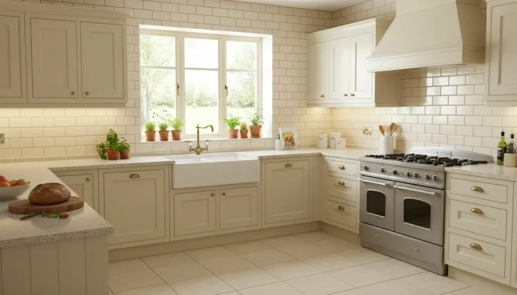 Creme tegels keuken