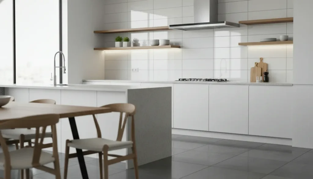 Hoogglans tegels keuken