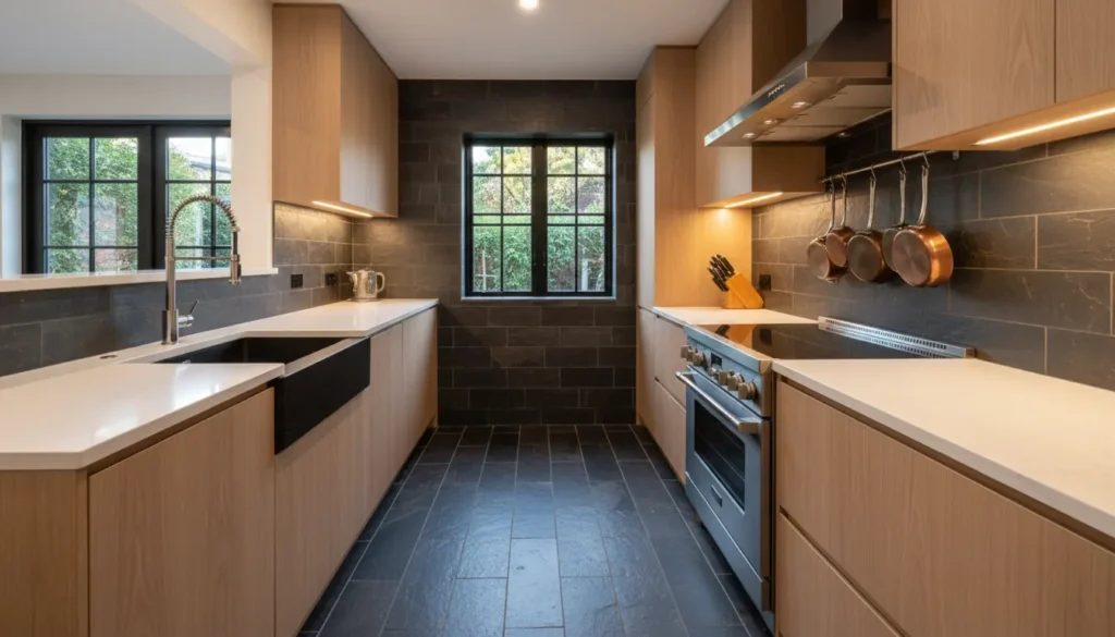 Leisteen tegels keuken