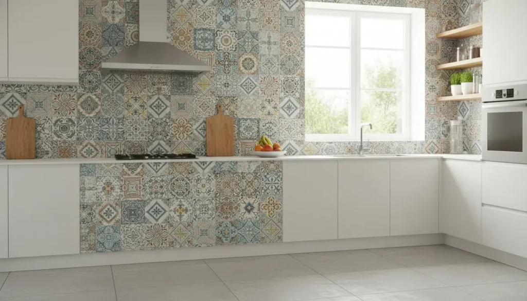 Patchwork tegels keuken