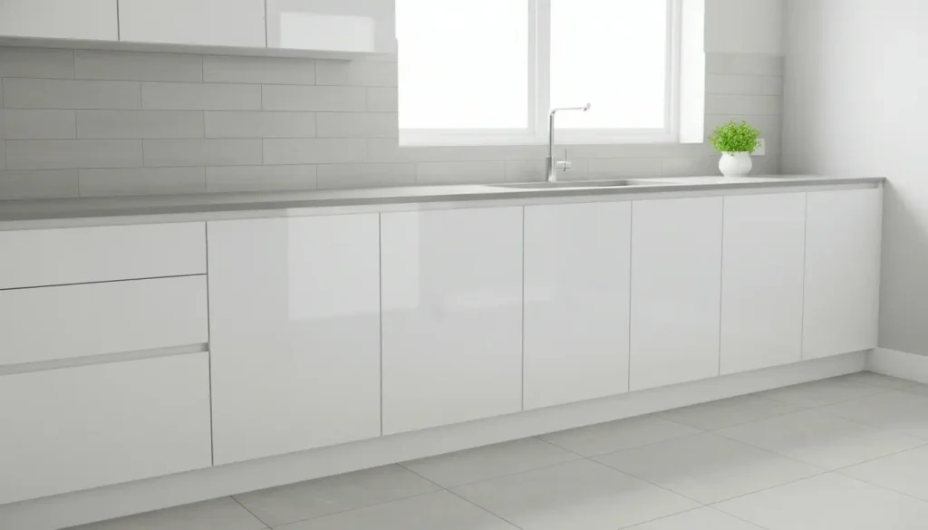 Tegels bij witte hoogglans keuken