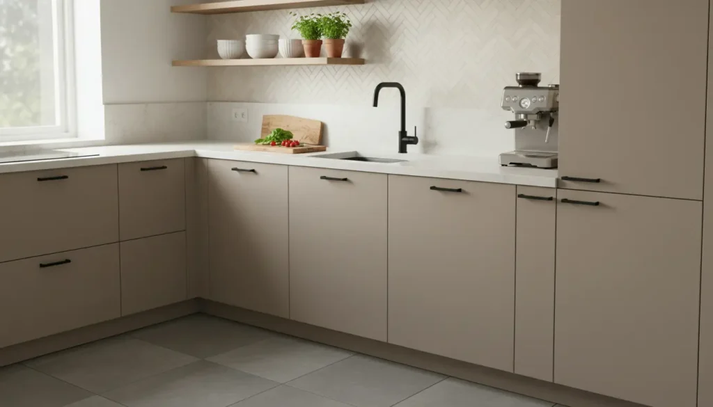 Keuken wrappen taupe