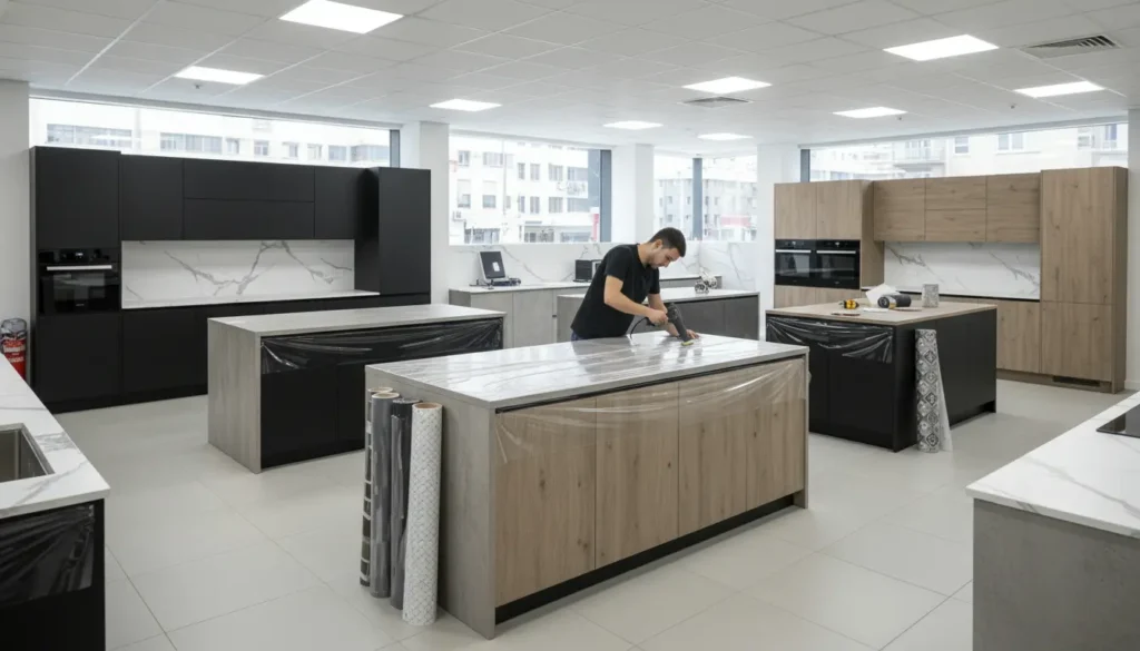 Keuken wrappen showroom