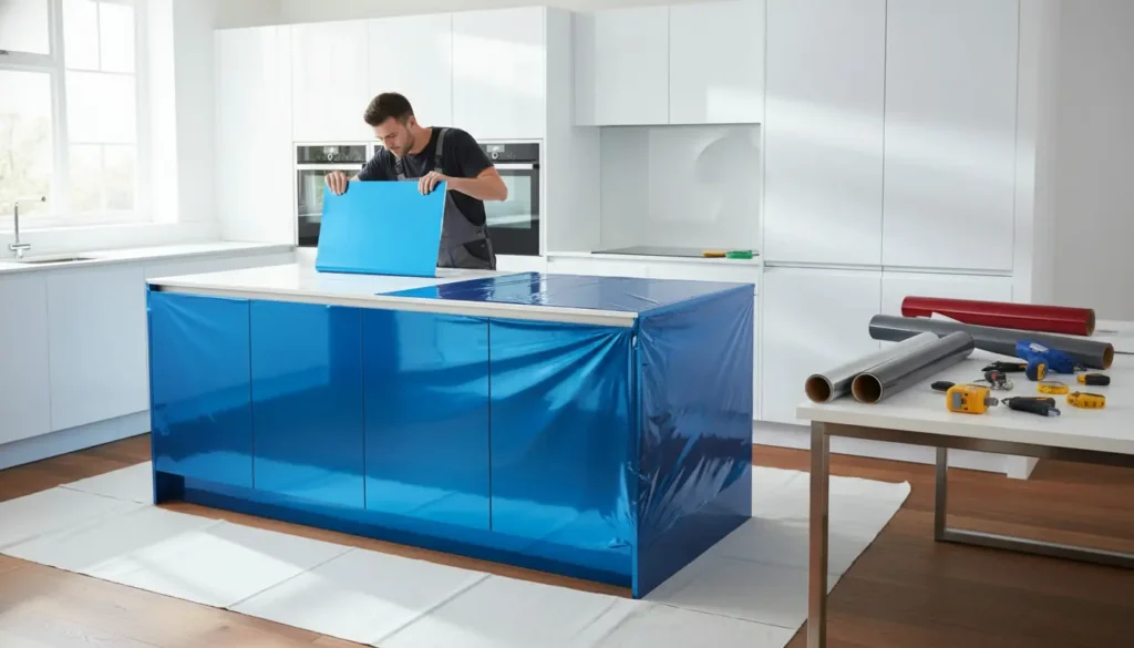 Hoogglans keuken wrappen