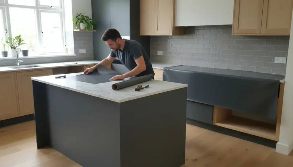 Keuken wrappen antraciet