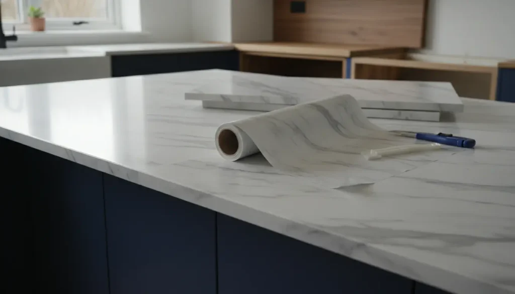 Keuken wrappen marmer