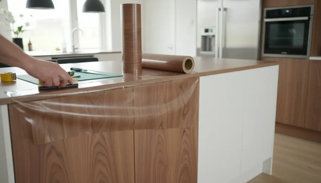 Keuken wrappen walnoot