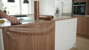 Keuken wrappen walnoot