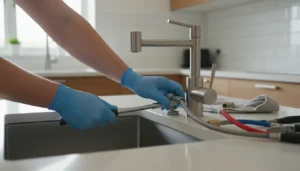 Keukenkraan monteren