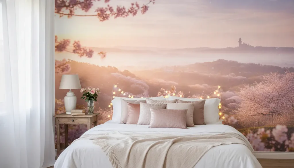 Fotobehang slaapkamer romantisch