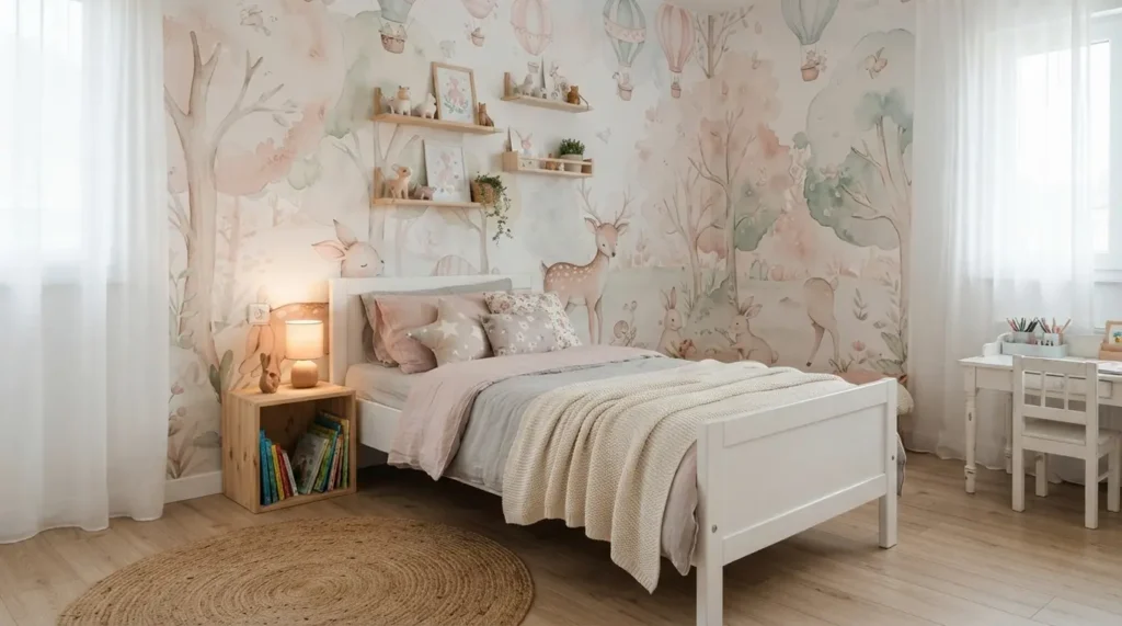 Fotobehang slaapkamer meisje