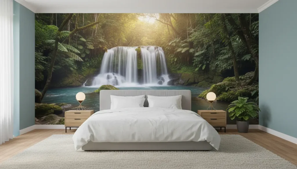 Fotobehang slaapkamer waterval