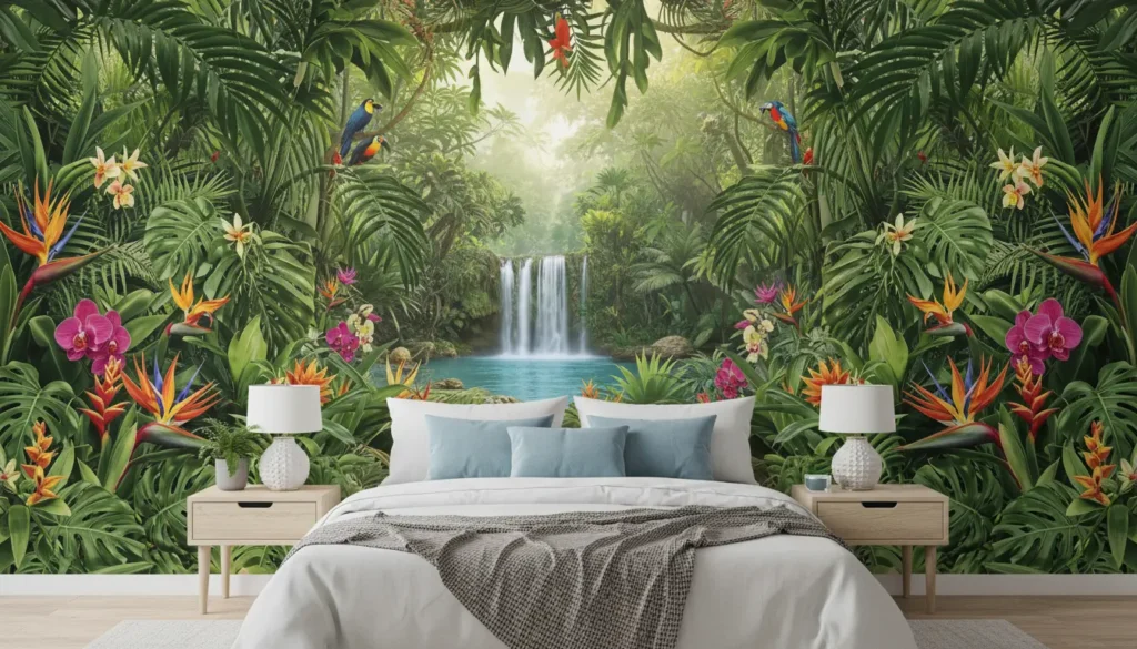 Fotobehang slaapkamer tropisch