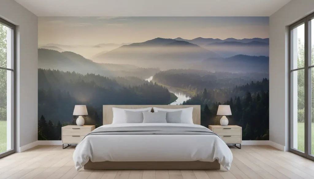 Fotobehang slaapkamer grote muur