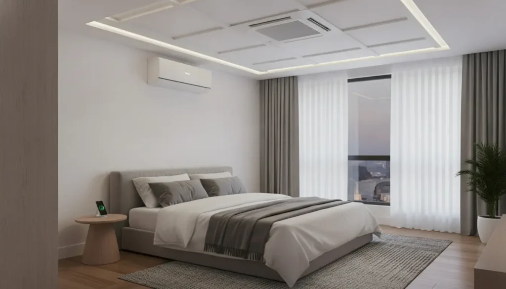Airco slaapkamer plafond