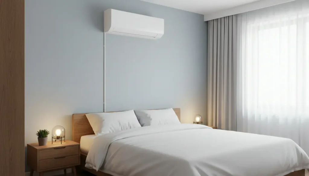 Airco slaapkamer muur