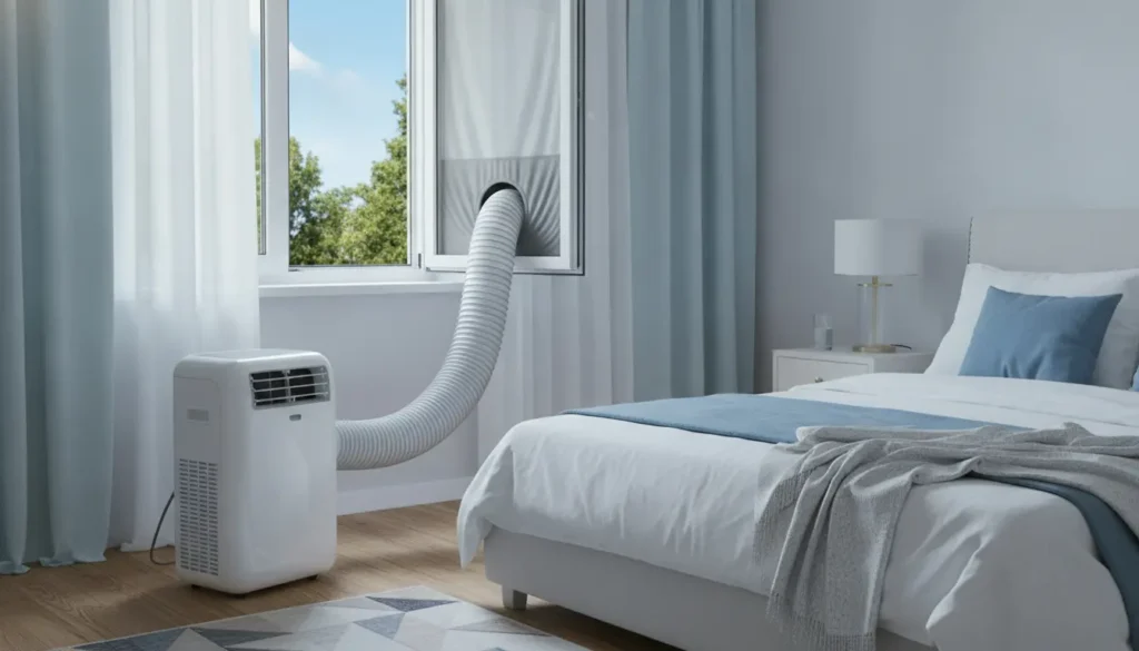 Airco slaapkamer raam