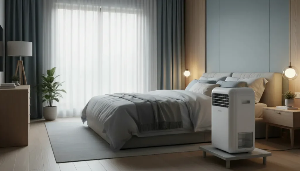 Stille mobiele airco slaapkamer zonder slang