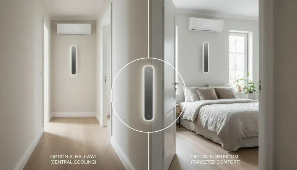 Airco in gang of slaapkamer